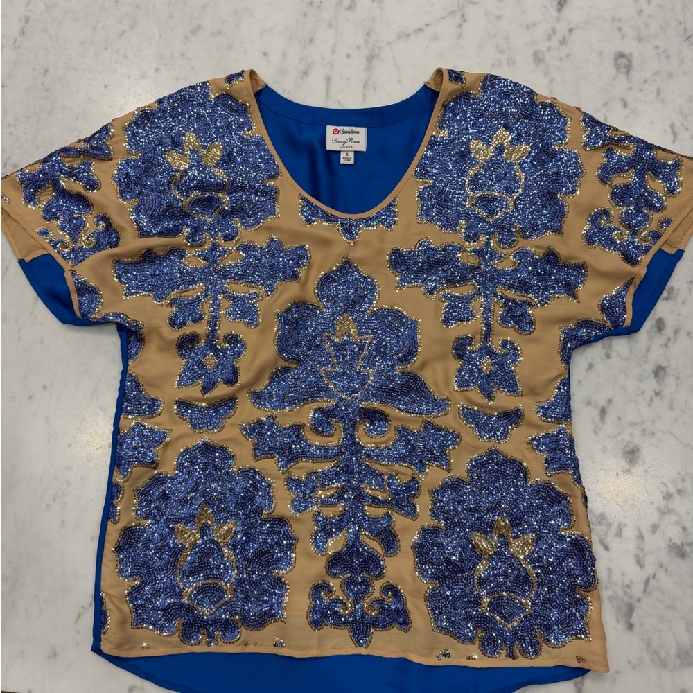 VintageTracy Reese Vibrant Blue Top